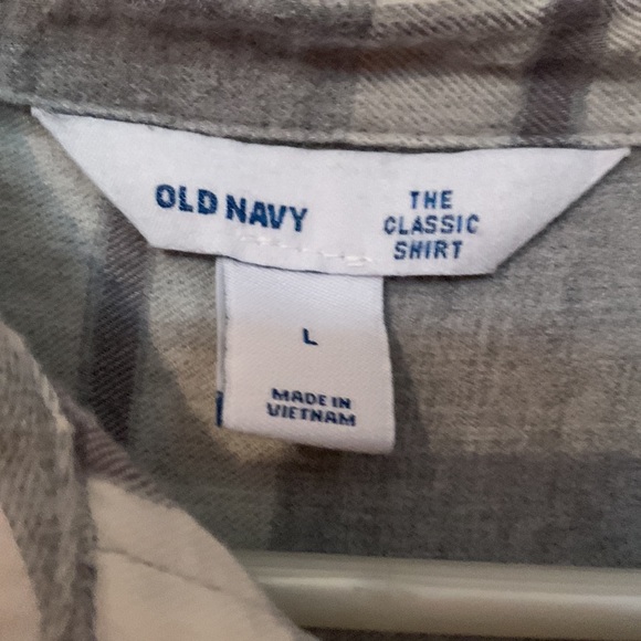 Grey button up shirt and is a large. - Picture 2 of 3